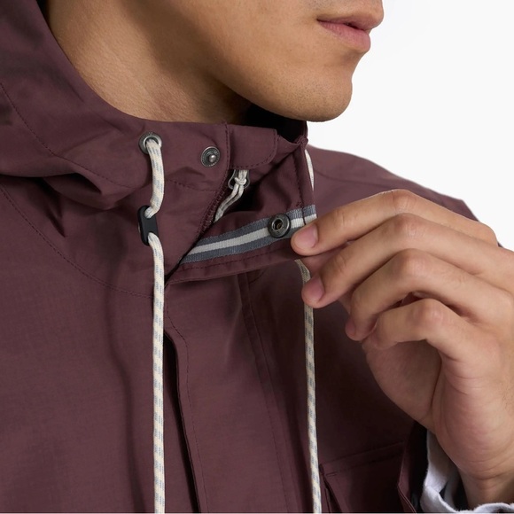 NWT Vuori Palisades Rain Jacket In Chestnut Size L - Picture 8 of 13